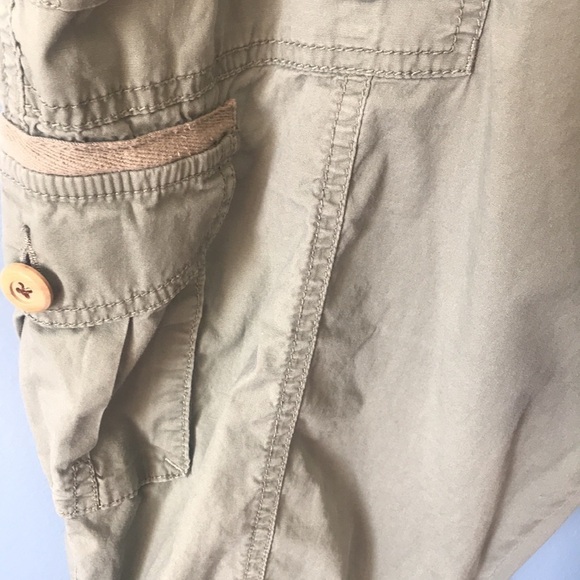 RuffHewn sage green lightweight cotton jogger/cargo pants with belt size 12 - Picture 10 of 16